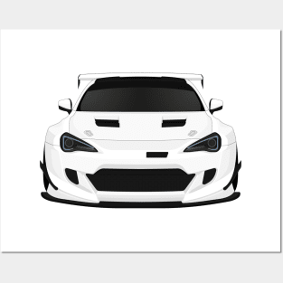 GT86 widebody White Posters and Art